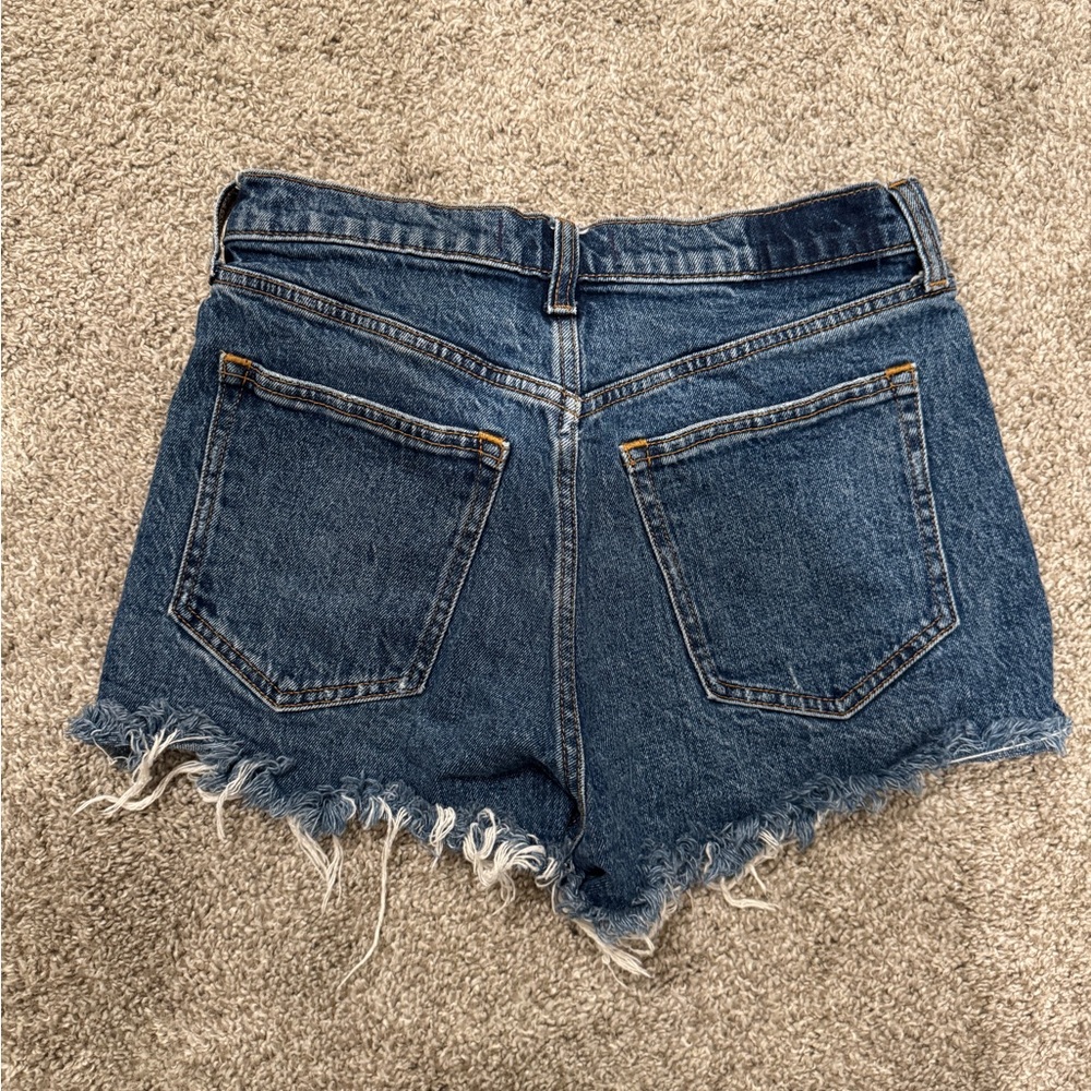 Abercrombie & Fitch Blue High-Waisted Jean Shorts